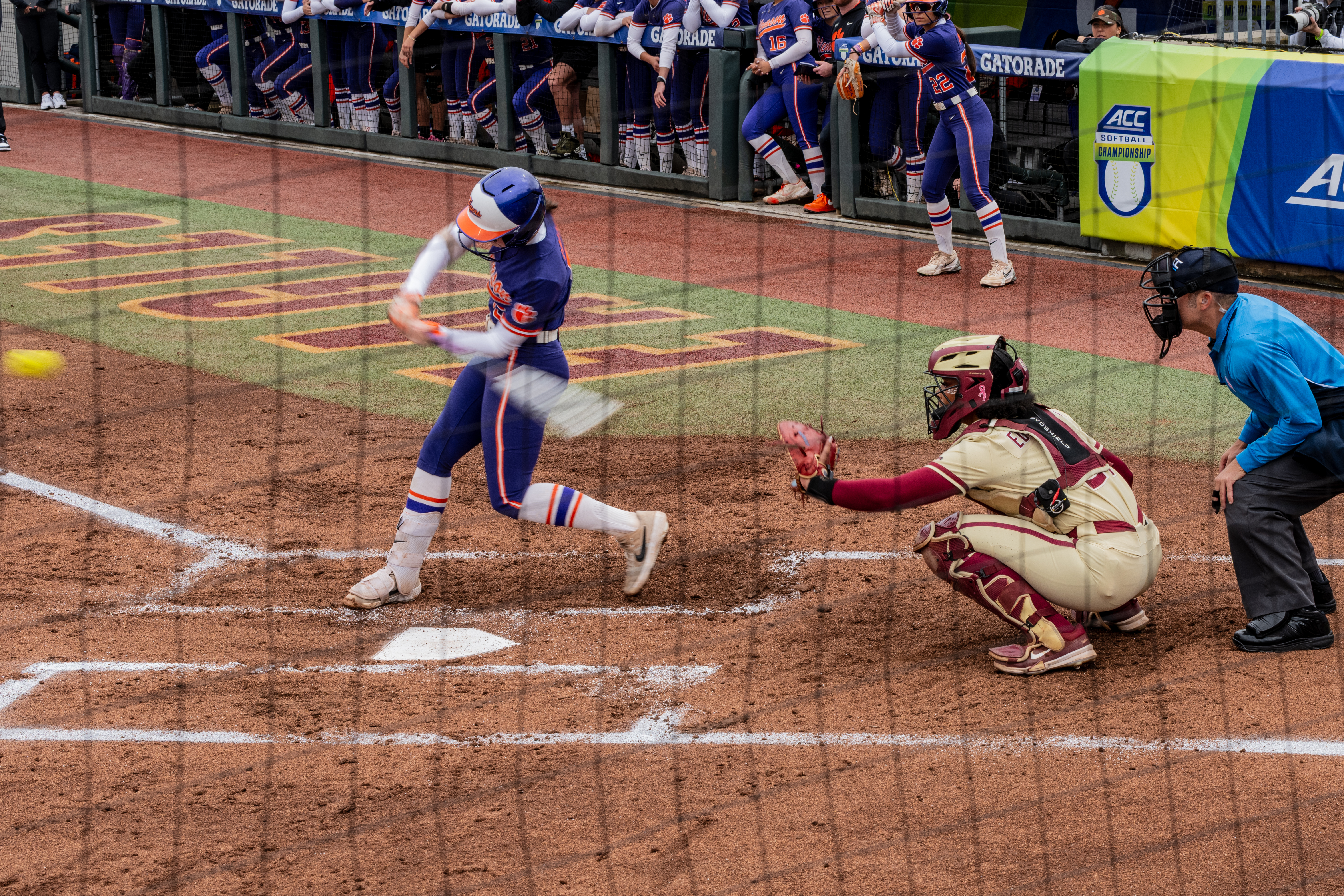 ACC softball championship action, photograph 8412