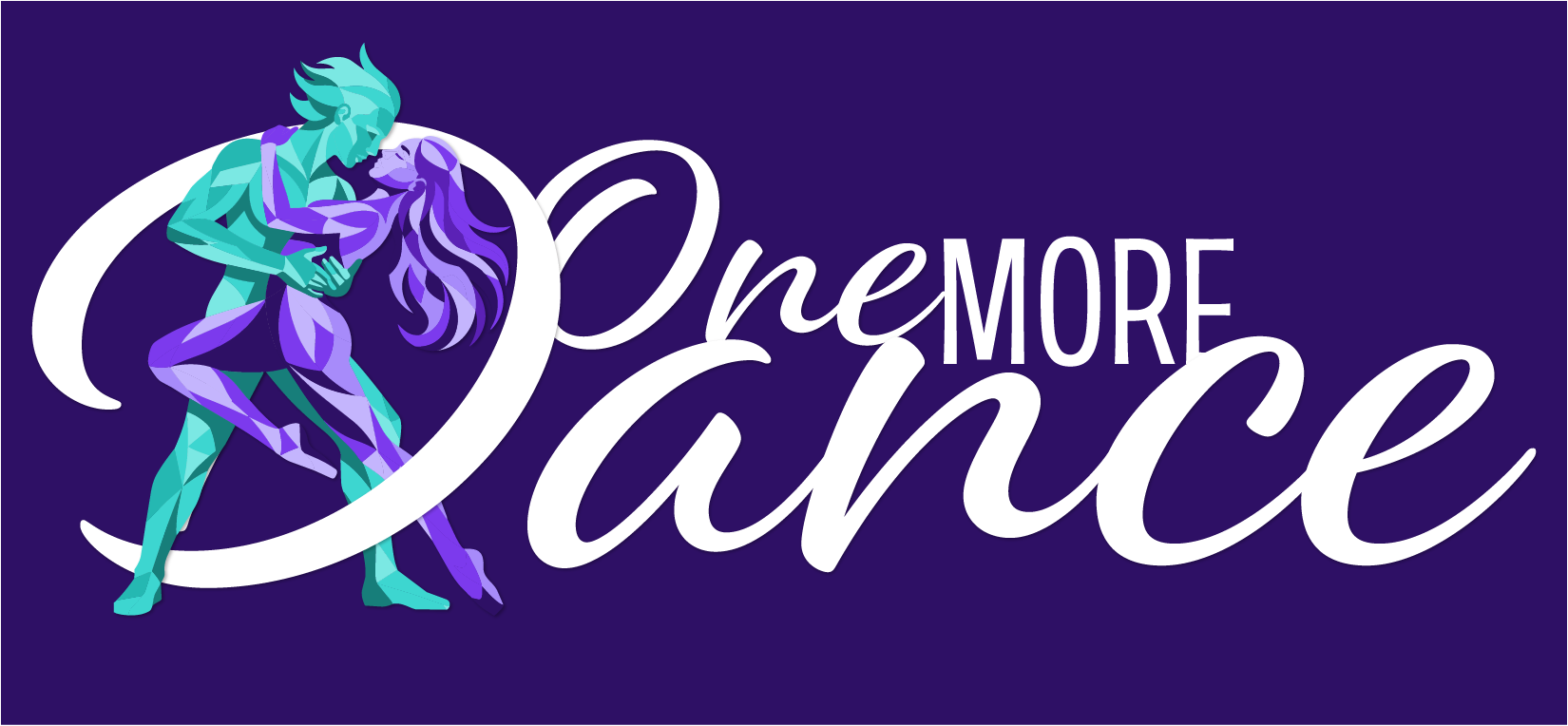 One More Dance horizontal purple knockout logo