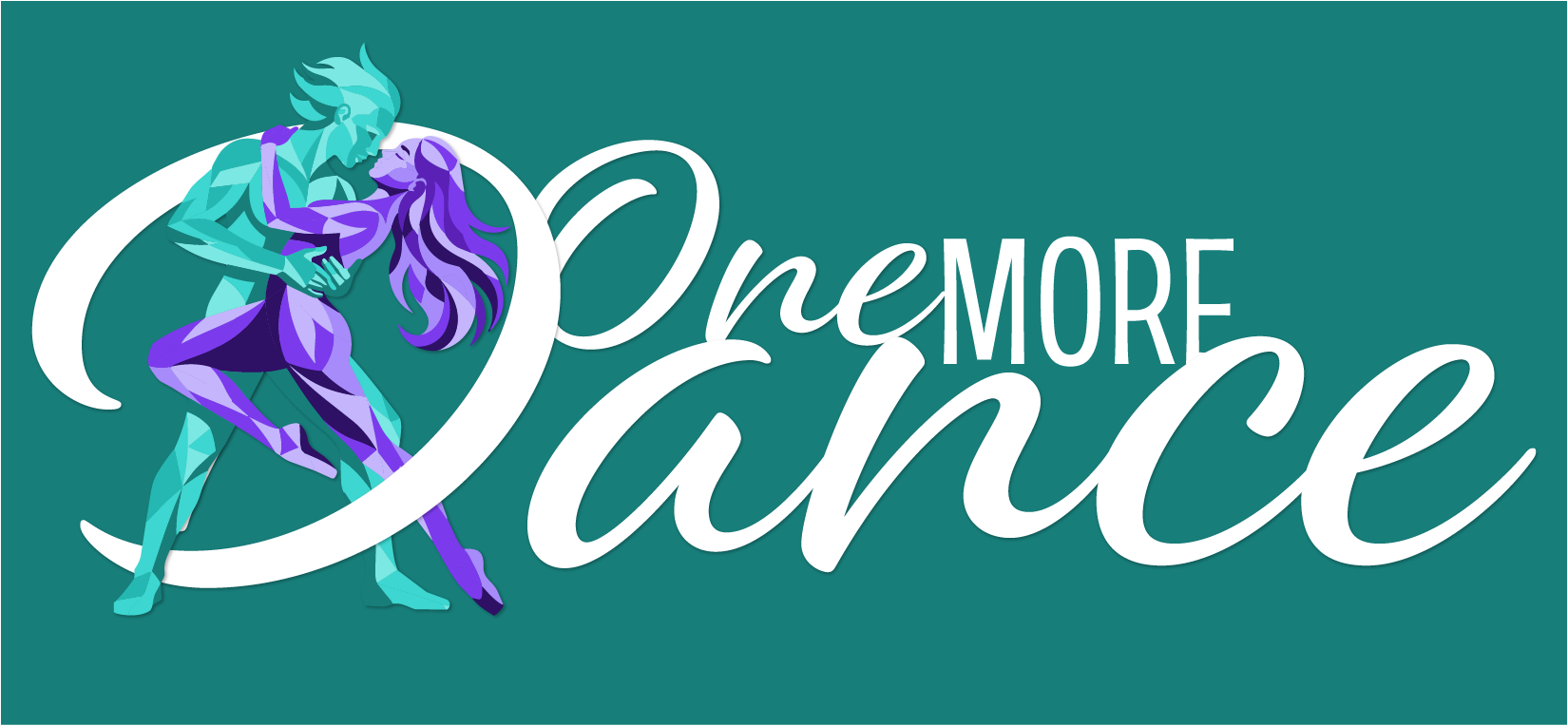 One More Dance horizontal teal knockout logo